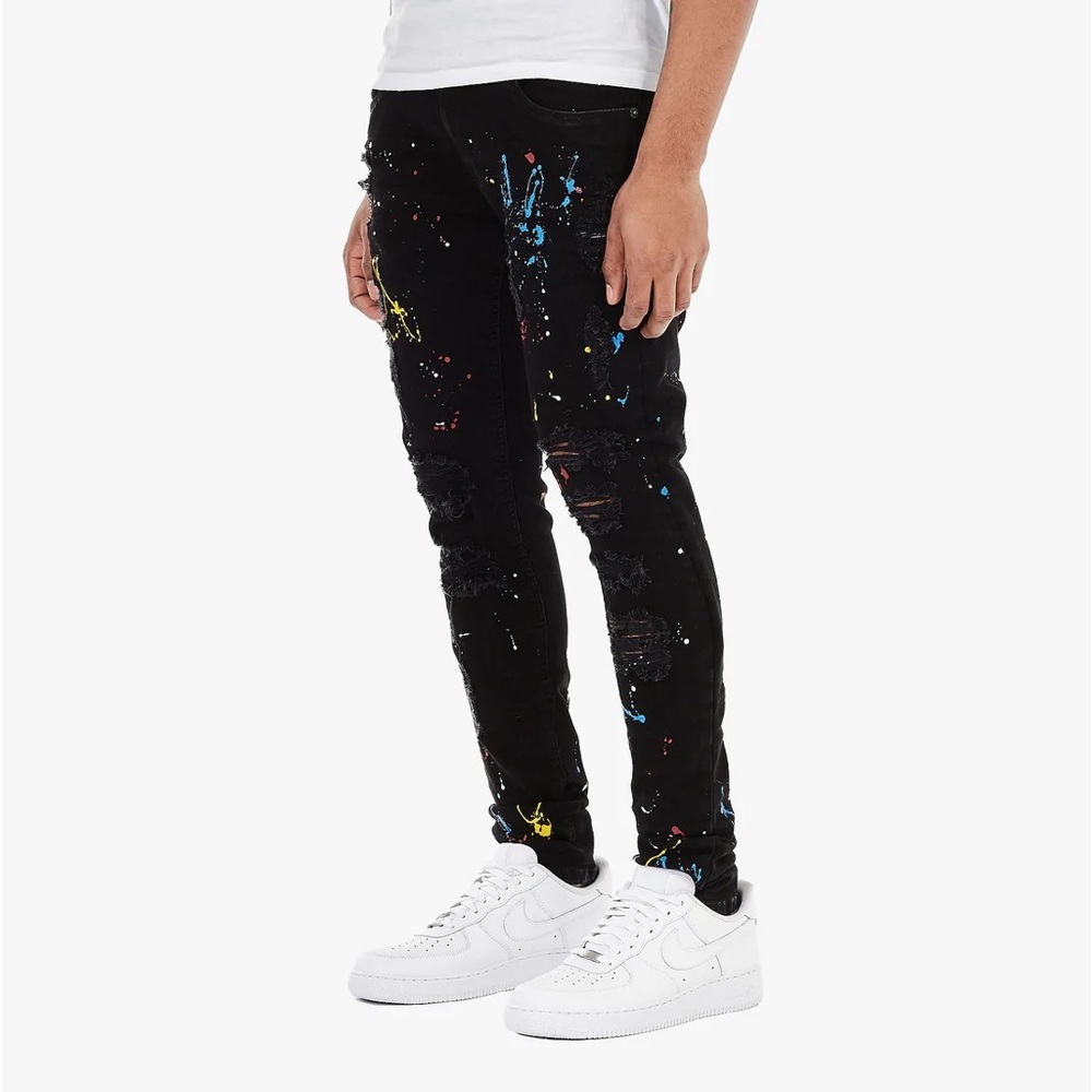 Copper Rivet Jet Black Jeans
